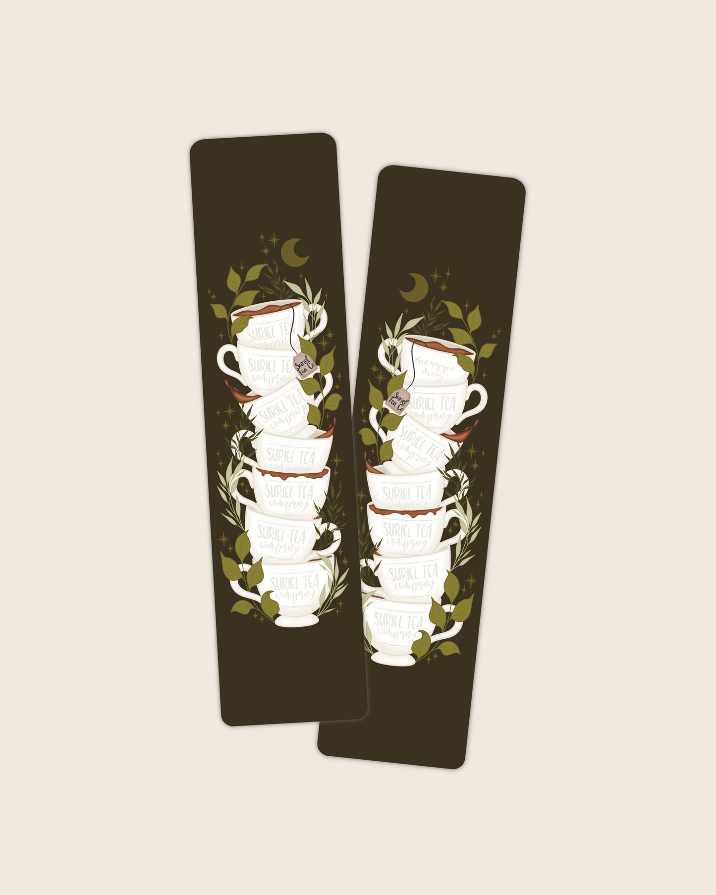 ACOTAR | Suriel Tea Co Cup Stack 2x8 Bookmark